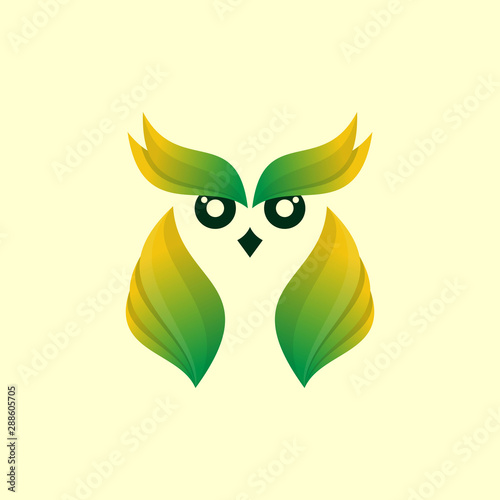 Abstract Owl  Logo Template Design photo