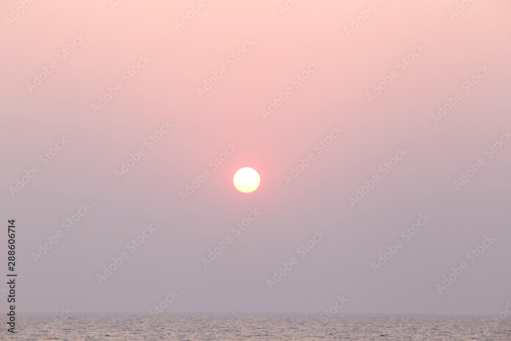 Sunset on the Goa beach, India