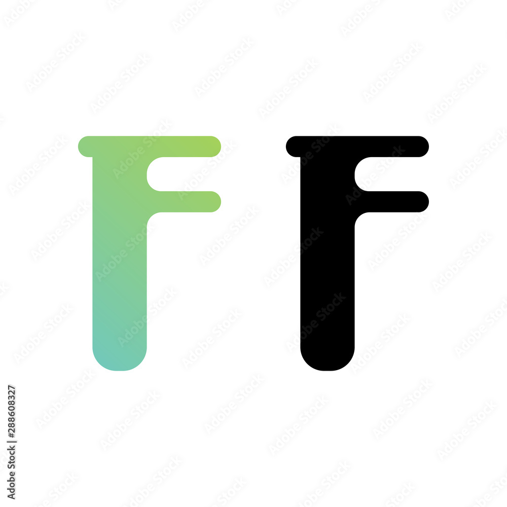 f initial letter for business name with gradient and black colour f initial letter for business name with gradient and black colour
