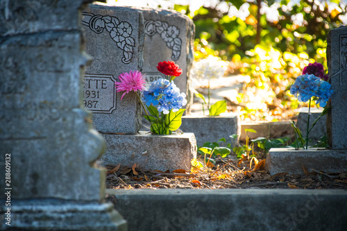 Cemetery scene