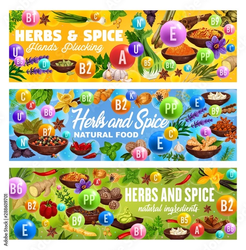 Condiments and seasonings, herbs, spices