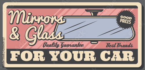 Rear view retro mirror, vehicle interior accessory