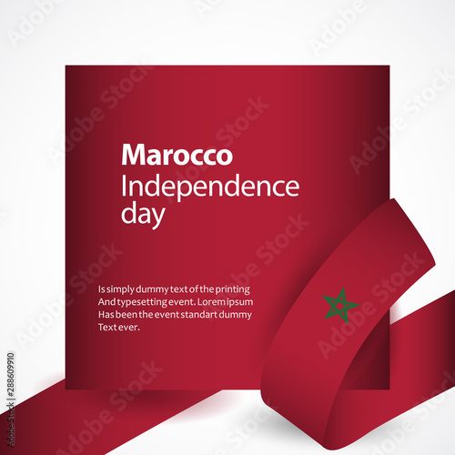 Morocco Independence Day Vector Template Design Illustration