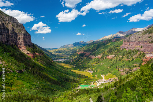 Telluride, Colorado in the Rocky Mountains on a Sunny Day photo