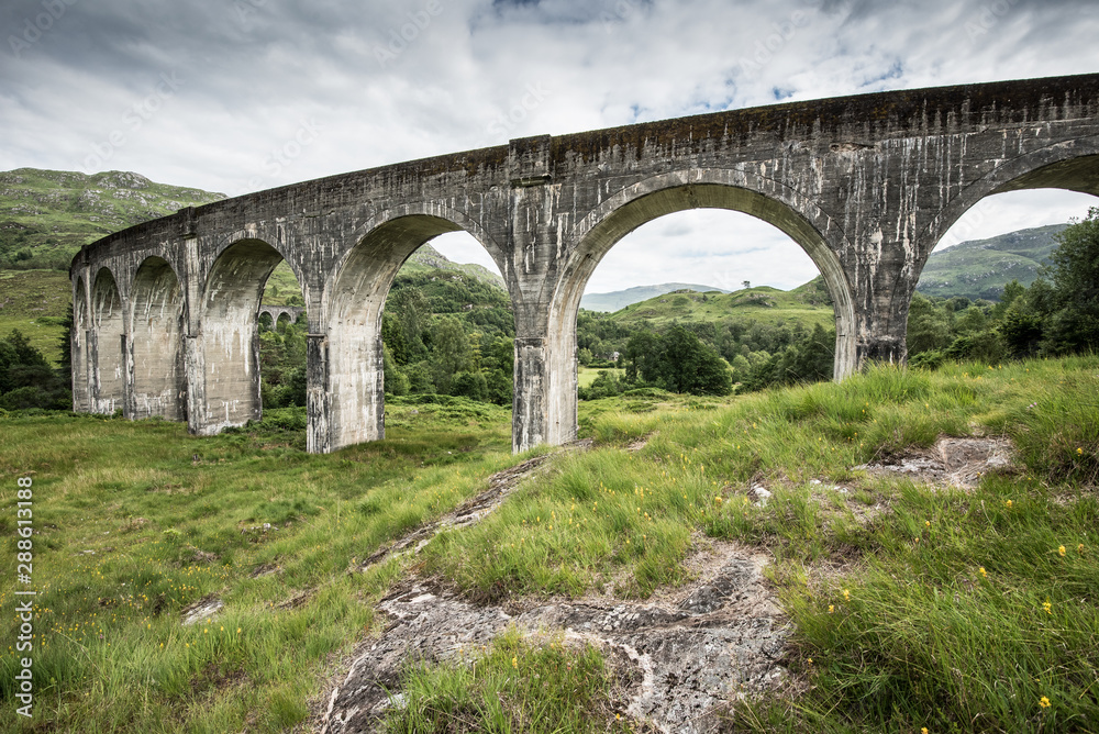 Glenfinnan Viaduct bridge in north-west Scotland