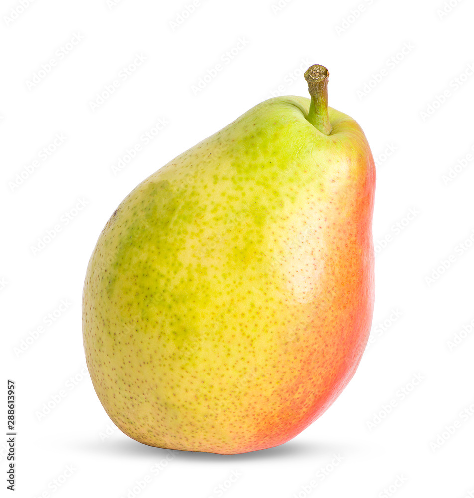 One pear isolated on white background