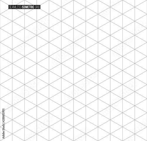 Abstract isometric grid vector seamless pattern