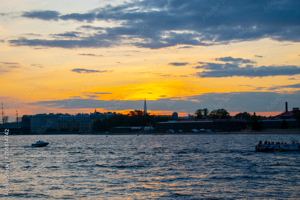 peter and paul fortress at sunset peter and paul fortress at sunset