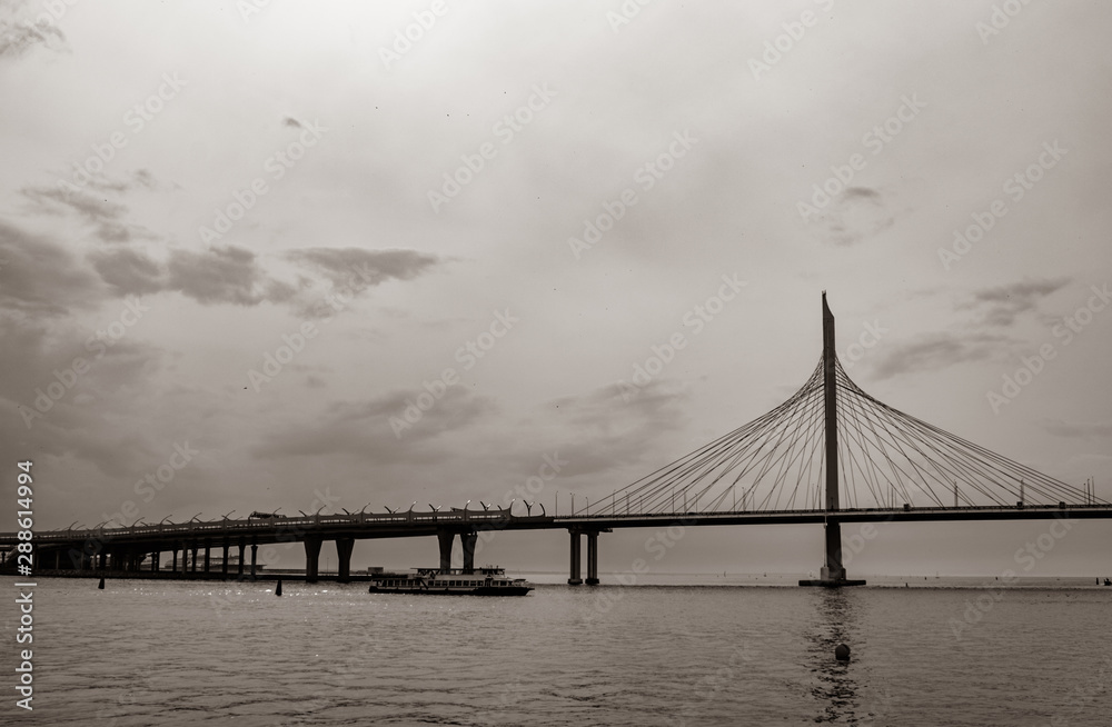 Fototapeta premium bridge at sunset