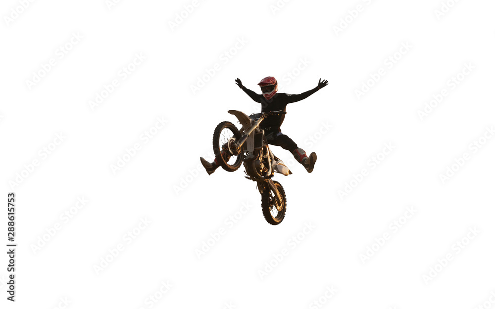 Motofreestyle isolated on white background. Motofreestyle isolated on white background.