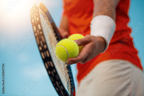 Man on tennis court,close up © ivanko80