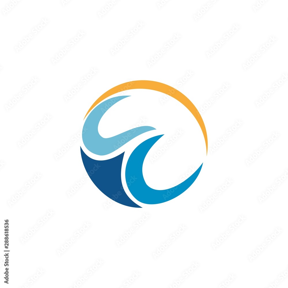 Water wave Logo Template, design vector, sea , holiday Water wave Logo Template, design vector, sea , holiday