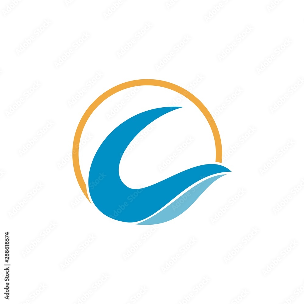 Water wave Logo Template, design vector, sea , holiday Water wave Logo Template, design vector, sea , holiday