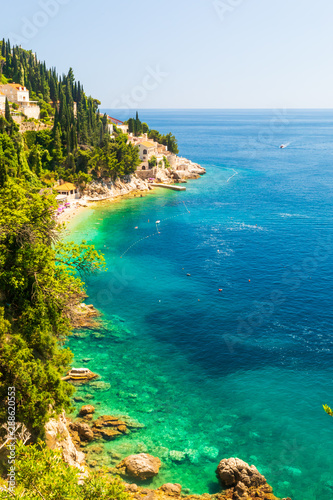 Fototapeta Naklejka Na Ścianę i Meble -  View of stunning Sveti Jakov beach in Dubrovnik, Croatia