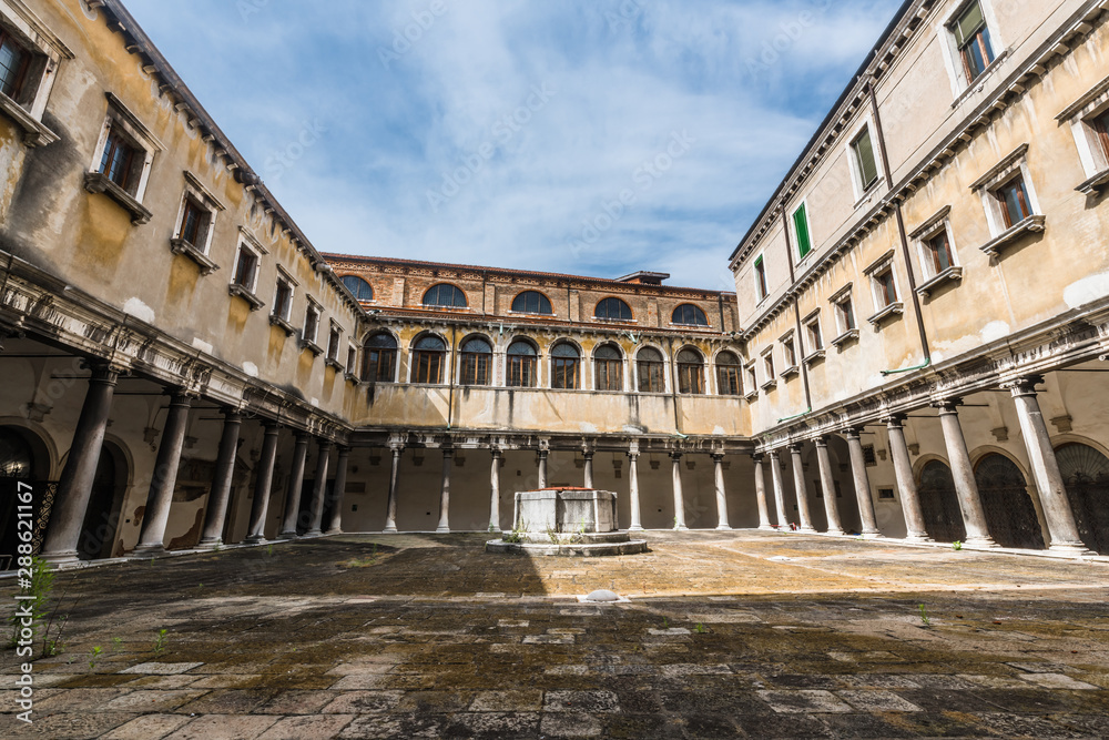 Square inside the old Venetian monastery