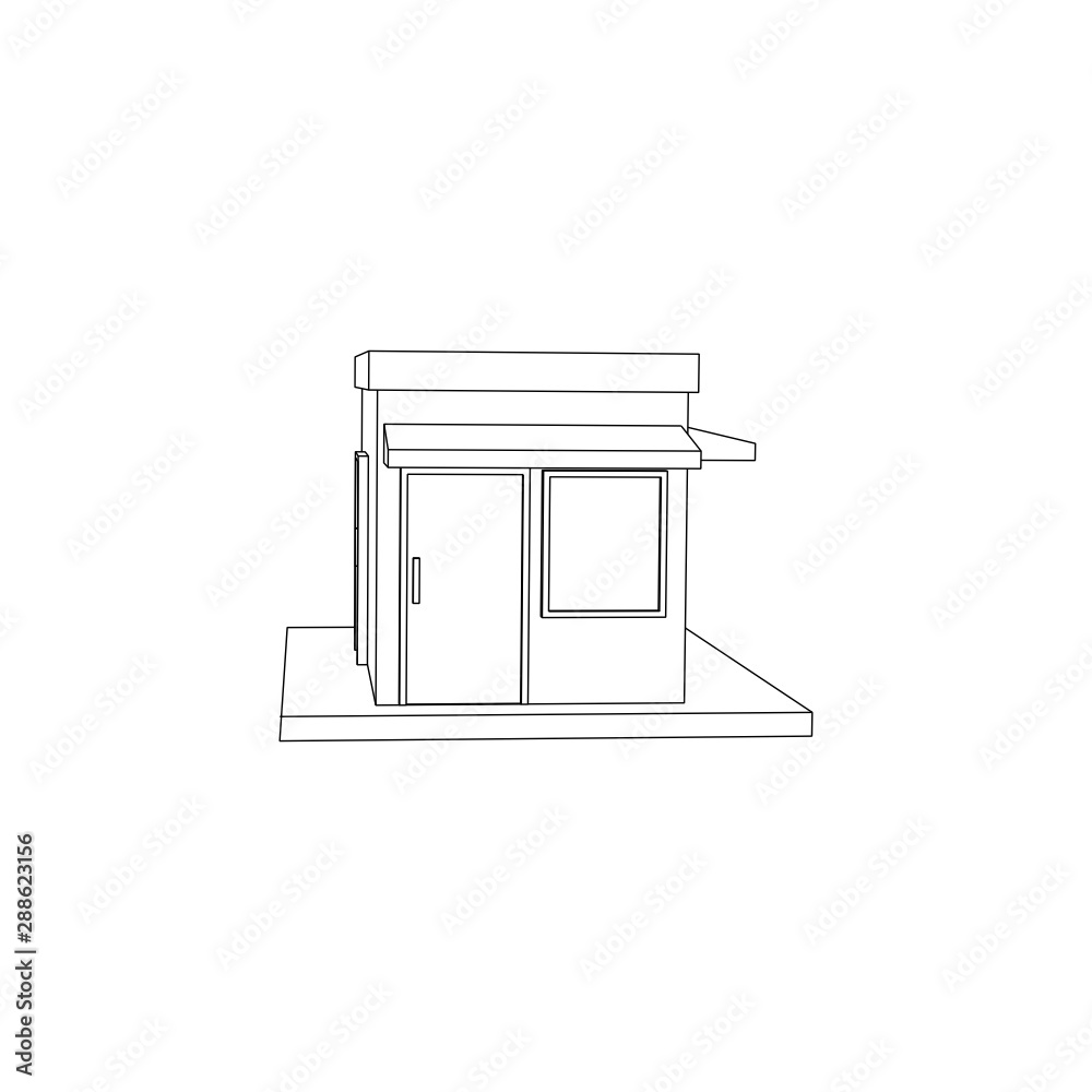 Simple Store Line Art