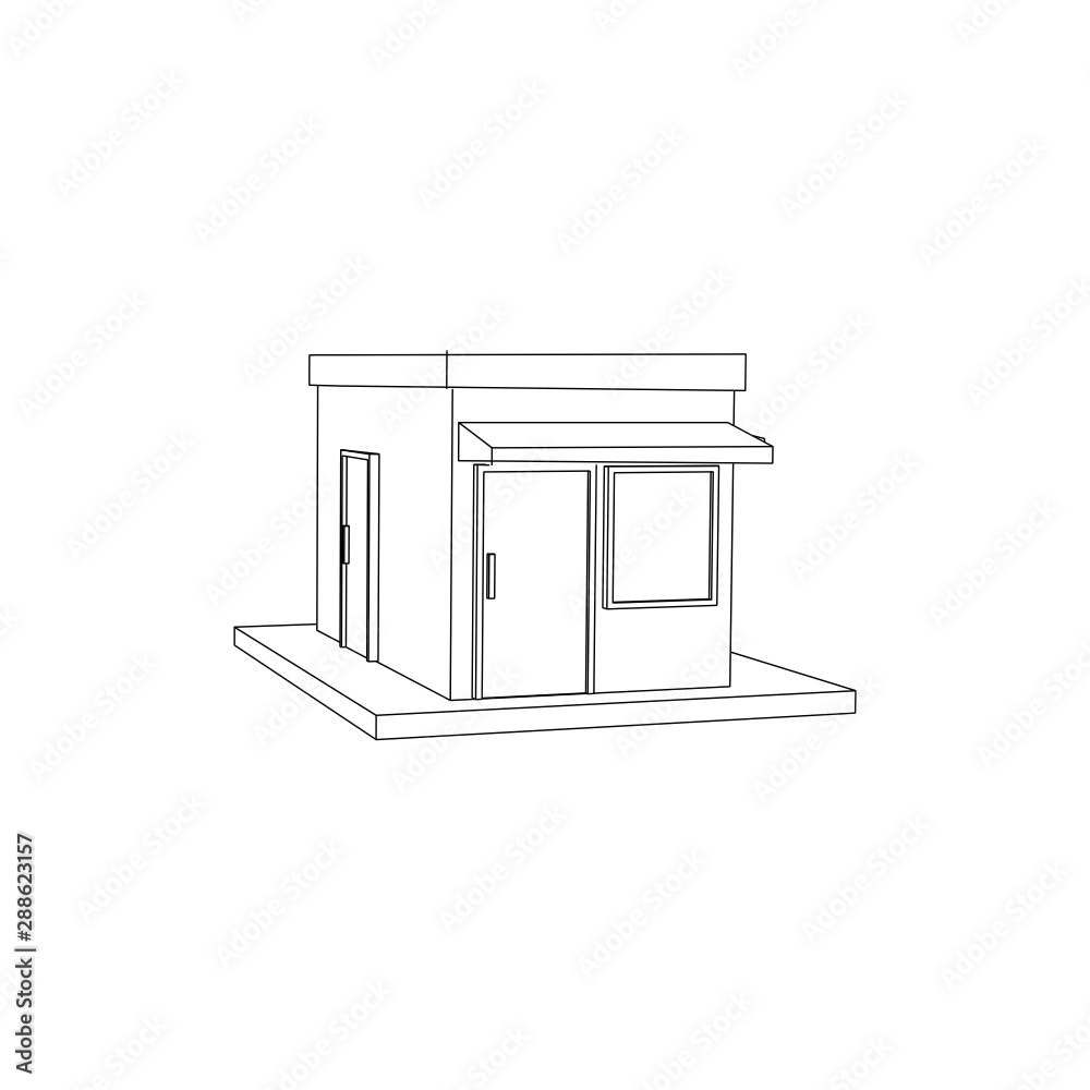 Simple Store Line Art Simple Store Line Art