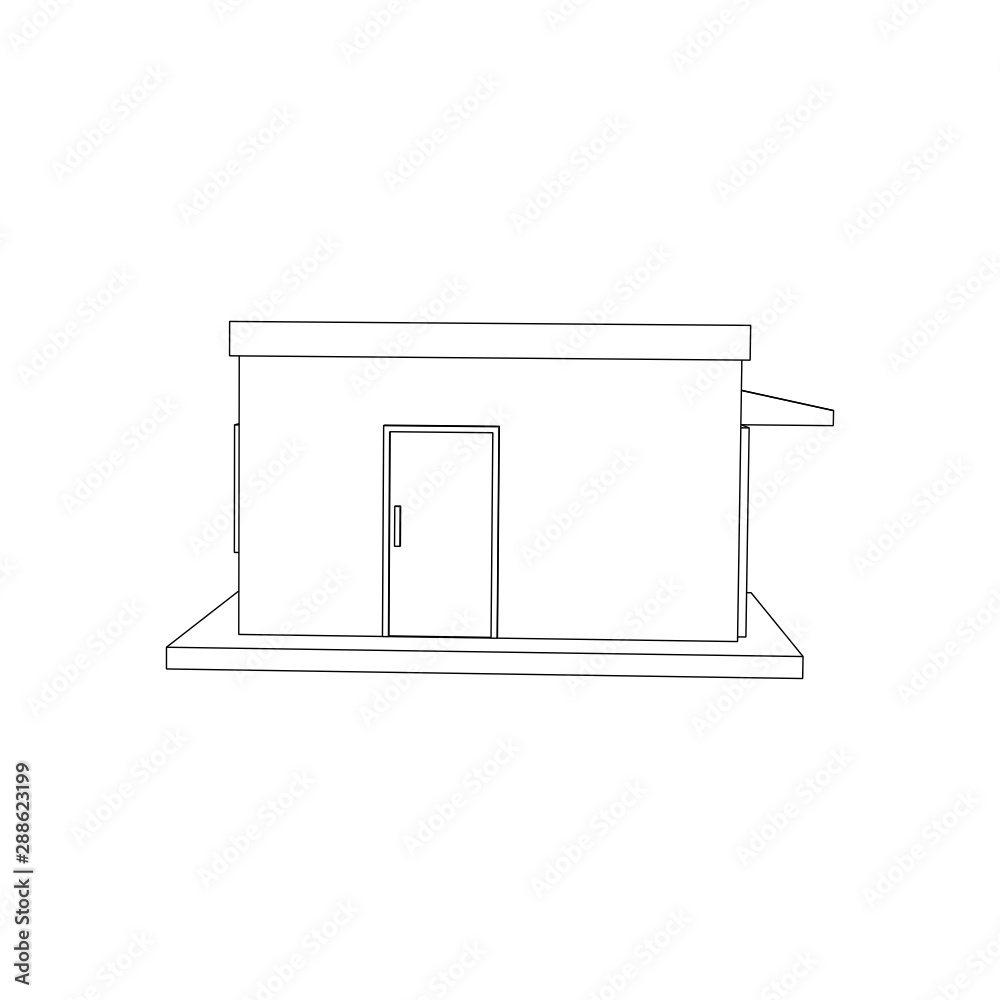 Simple Store Line Art