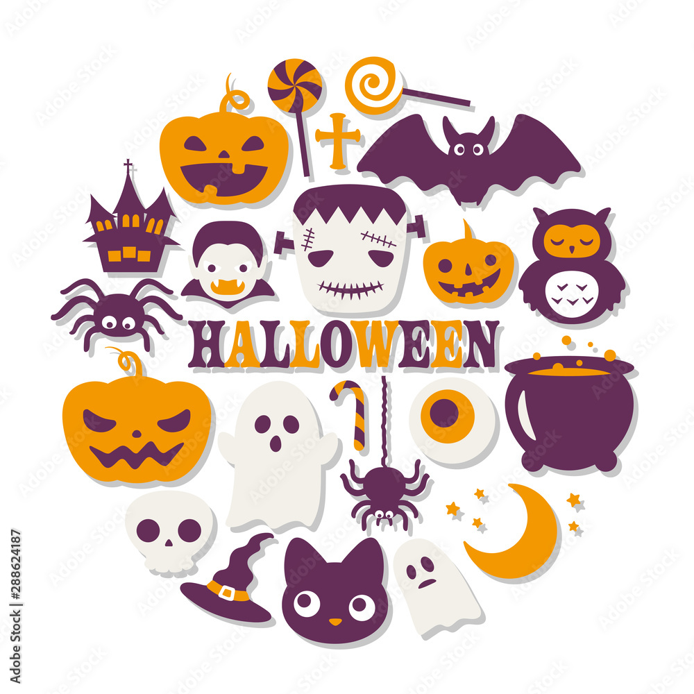 Obraz premium ハロウィン グリーティングカード