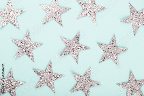 Christmas Background with Shining Stars.