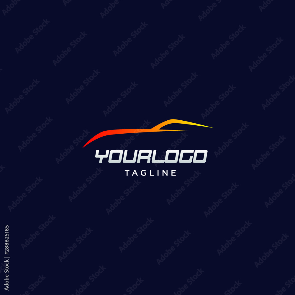 colorful car silhouette logo design template colorful car silhouette logo design template