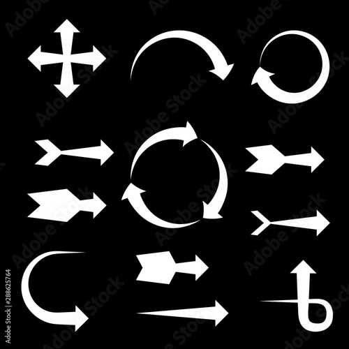Arrow sign set. Isolated on...