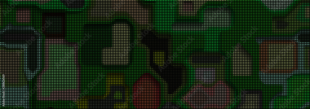 Abstract technology pixel background. Vector colorful illustration. Halftone style.
