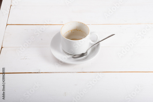 White empty coffee cup