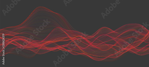 Wavy abstract background. V...