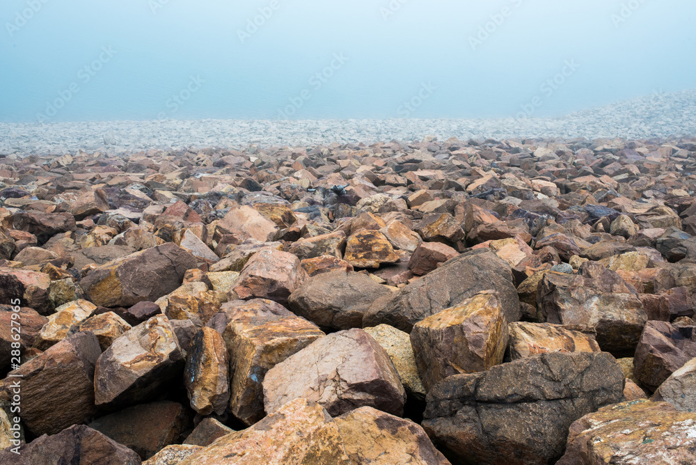Rocks at the reservoir