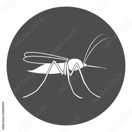 Mosquito icon. Gnat symbol. Vector.