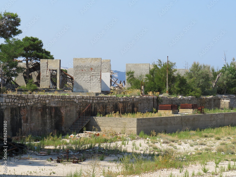 Abandon prison Goli otok croatia