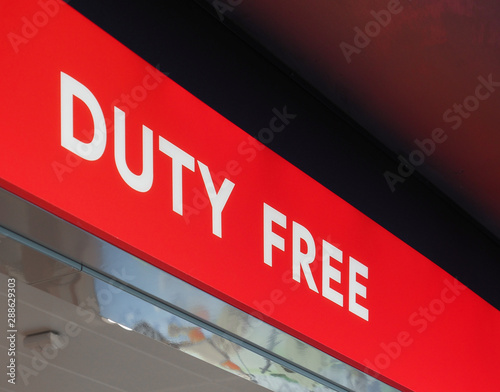 duty free sign
