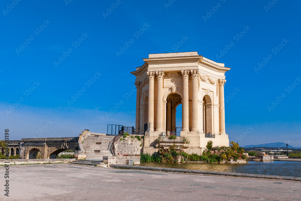 Cityscape view of French historical city Montpellier in France, South Europe. Famous large city and tourist destionation.