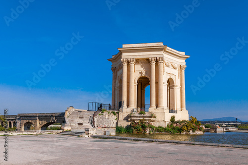 Obraz na płótnie Cityscape view of French historical city Montpellier in France, South Europe. Famous large city and tourist destionation. w salonie
