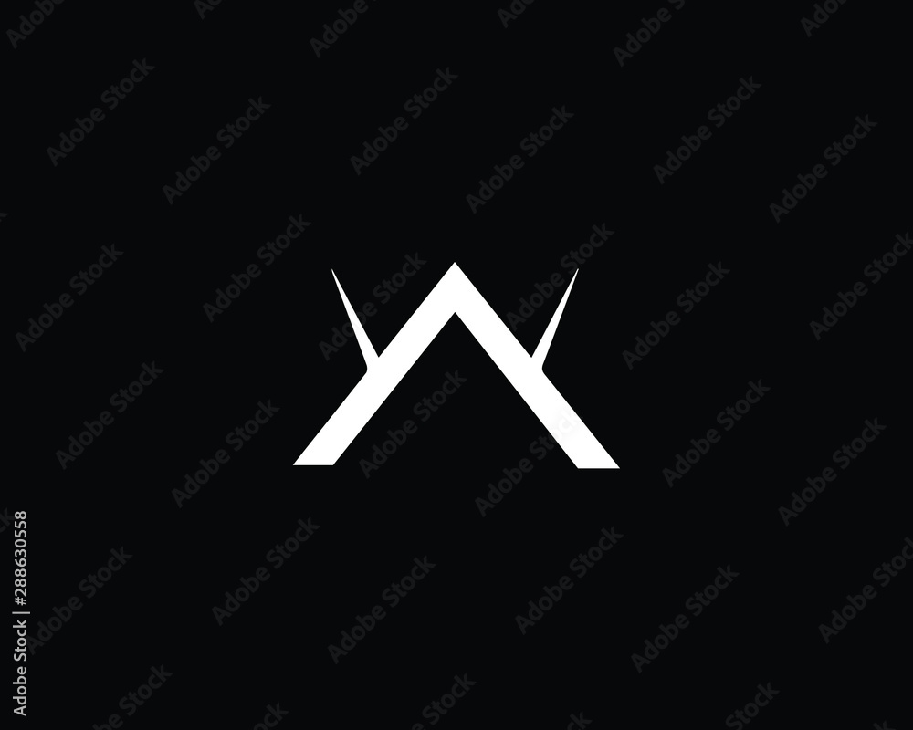 Creative and Minimalist Letter WA AW Logo Design Icon | Editable in Vector Format in Black and White Color Creative and Minimalist Letter WA AW Logo Design Icon | Editable in Vector Format in Black and White Color