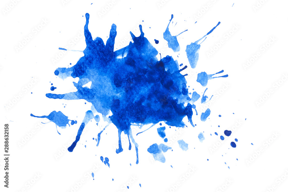 blue watercolor splash isolated on white background blue watercolor splash isolated on white background