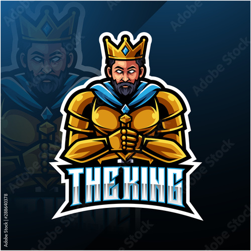 The King mascot logo design