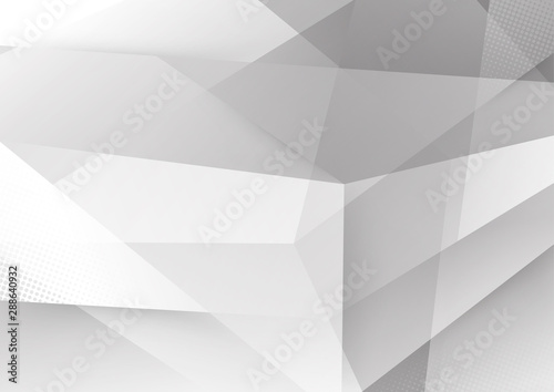 White and grey background. Corporate technology modern design. Pattern style geometric. Abstract modern background used about technology or product presentation backdrop. Vector illustration.