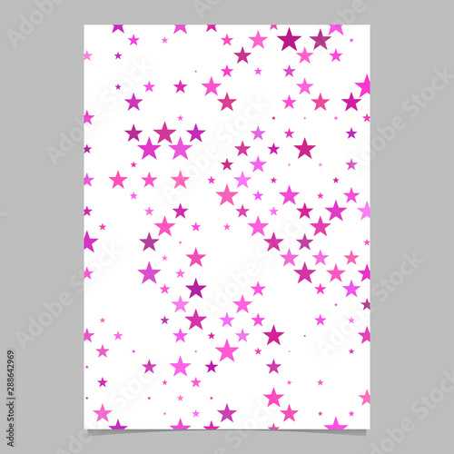 Abstract pentagram star pattern background brochure template - vector graphic design