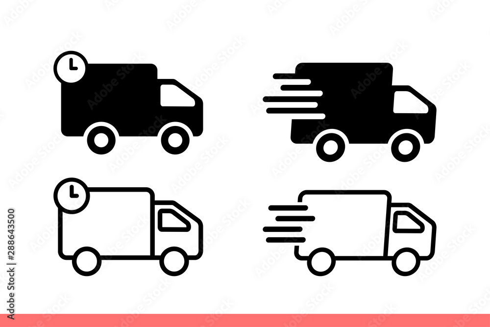 Shipping icon set in flat isolated on white background, delivery vector illustration for web site or mobile app Shipping icon set in flat isolated on white background, delivery vector illustration for web site or mobile app