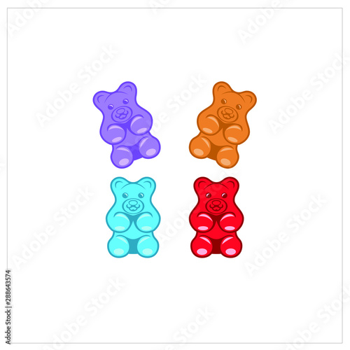 Gummy Bears Candy Isolated editorial photo. Illustration of bears -  136484496