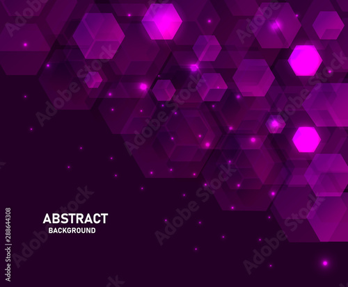 Geometric abstract hexagon background for use in design.
