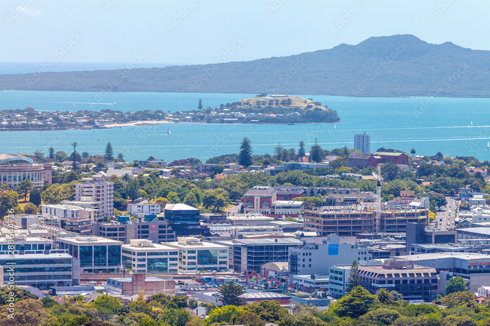 View of Auclkand's suburbs from Mount Eden