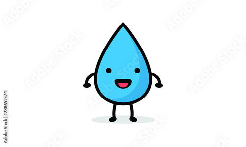 Cute Happy Smiling Water Drop
