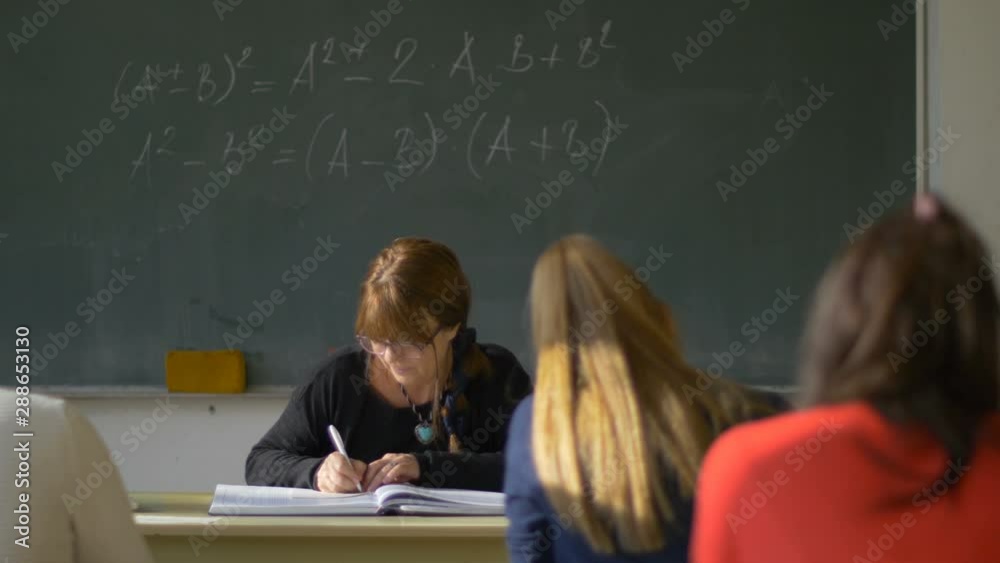 The professor asks the student for a grade The professor asks the student for a grade