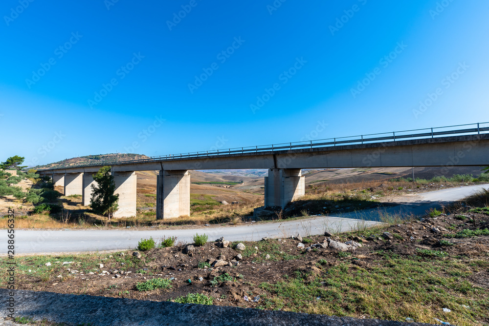 Sicilian Landscape around Riesi, Caltanissetta, Sicily, Italy, Europe Sicilian Landscape around Riesi, Caltanissetta, Sicily, Italy, Europe