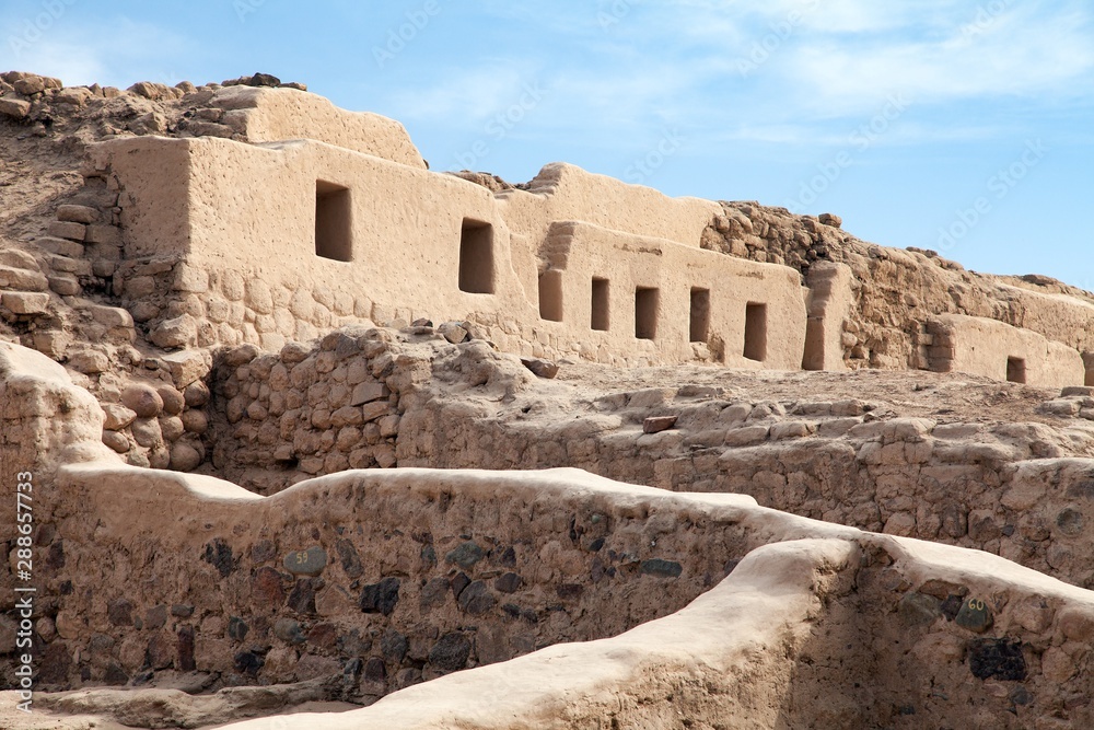 Los Paredones - historic ruins of incan castle in Nazca