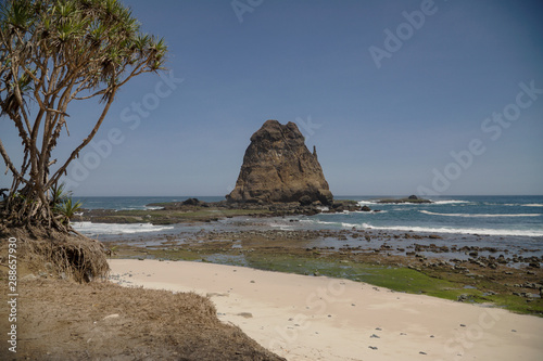 Papuma Beach is the best destination in Jember, East Java, Indonesia Southeast Asia