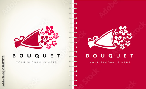 Bouquet of flowers logo vector design